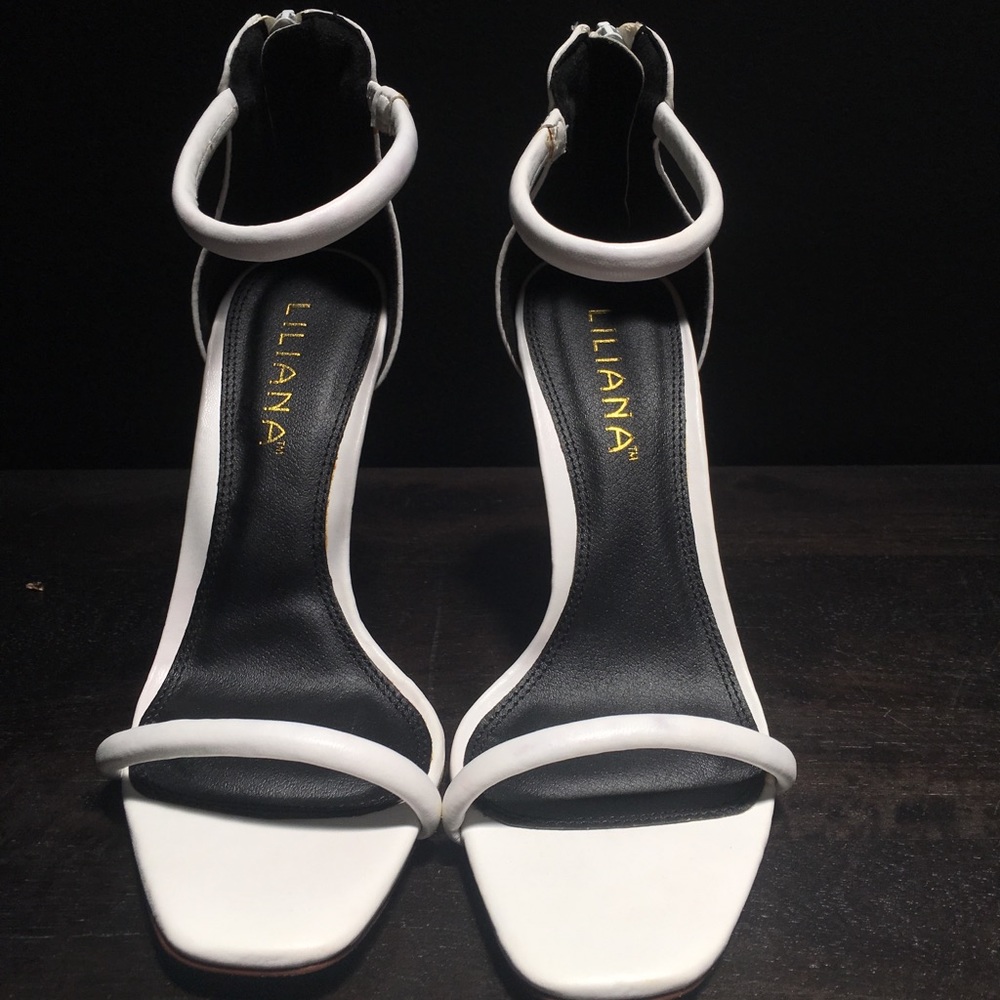white stilettos